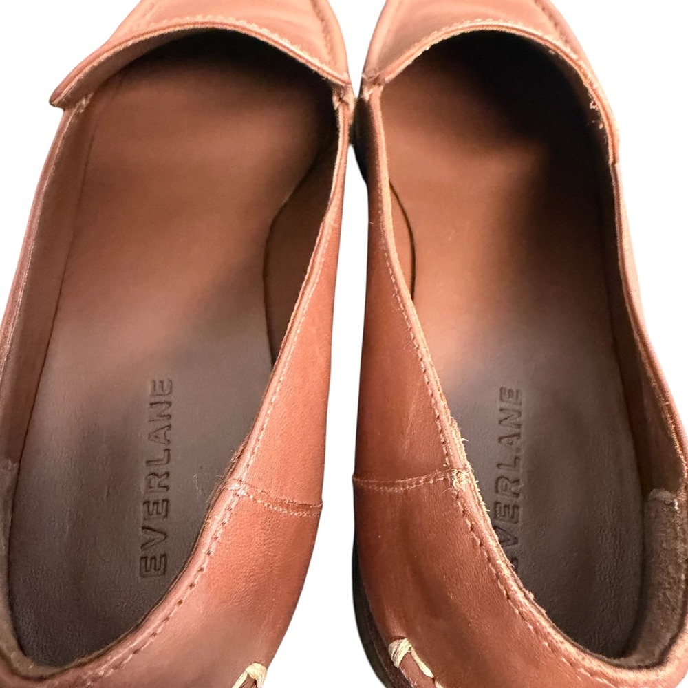 Everlane Modern Loafer in Rum Italian Leather Slip On Shoes Size 9 - Picture 8 of 11